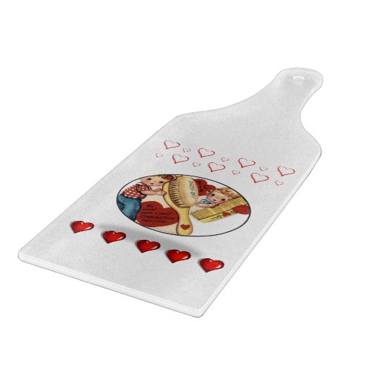 Valentinstag Schneidebrett (Ecke)