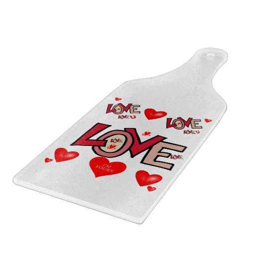 Valentinstag Schneidebrett (Ecke)