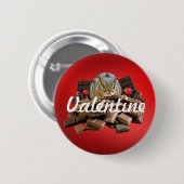 Valentinstag-Schokolade-Chipmunk anpassen Button (Vorne & Hinten)