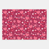 Valentinstag Schokolade Cupcakes Erdbeeren Geschenkpapier Set (Vorderseite 3)