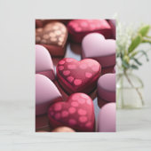 Valentinstag Schokolade Feiertagskarte (Stehend Vorderseite)