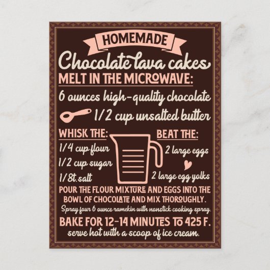 Valentinstag Schokolade Postkarte (Vorderseite)