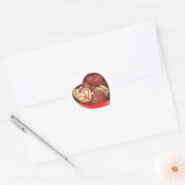 Valentinstag/Schokolade Runder Aufkleber (Umschlag)