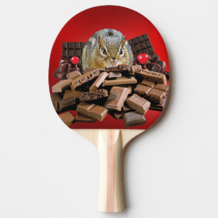 Valentinstag-Schokoladen-Chipmunk Tischtennis Schläger