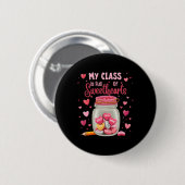 Valentinstag-Schokoladen-Glas-Lehrer Button (Vorne & Hinten)