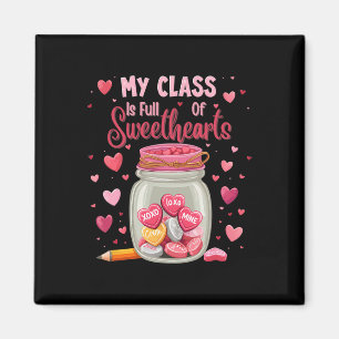 Valentinstag-Schokoladen-Glas-Lehrer Magnet
