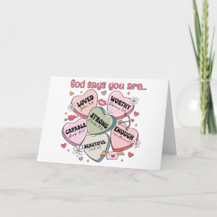 Valentinstag-Schokoladenherzen Christlich Karte