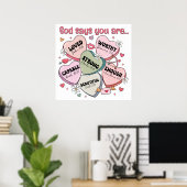  Valentinstag-Schokoladenherzen Christlich  Poster (Heimbüro)