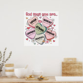  Valentinstag-Schokoladenherzen Christlich  Poster (Küche)