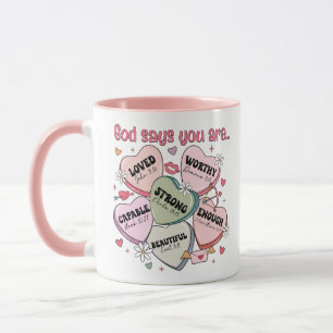 Valentinstag-Schokoladenherzen Christlich Tasse