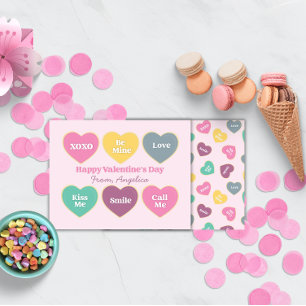 Valentinstag-Schokoladenherzen-Design Mitteilungskarte