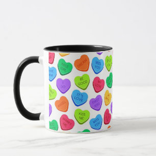 Valentinstag-Schokoladenherzen-Muster-Wrap-Papier Tasse