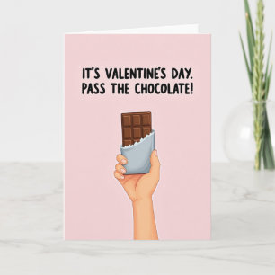 Valentinstag-Schokoladenkarte Karte