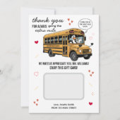 Valentinstag-Schulbusfahrer-Geschenkkartenhalter Dankeskarte (Vorderseite)