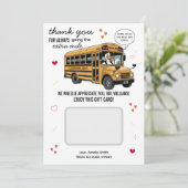 Valentinstag-Schulbusfahrer-Geschenkkartenhalter Dankeskarte (Stehend Vorderseite)