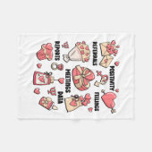 Valentinstag Schule Psychologe Schule Psych T Fleecedecke (Vorderseite (Horizontal))