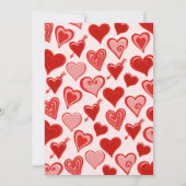 Valentinstag Schwangerschaft Ankündigung Herzen ro (Rückseite)