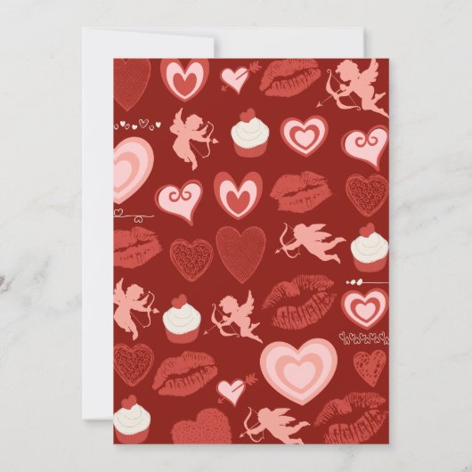 Valentinstag Schwangerschaft Ankündigung Herzen ro (Rückseite)