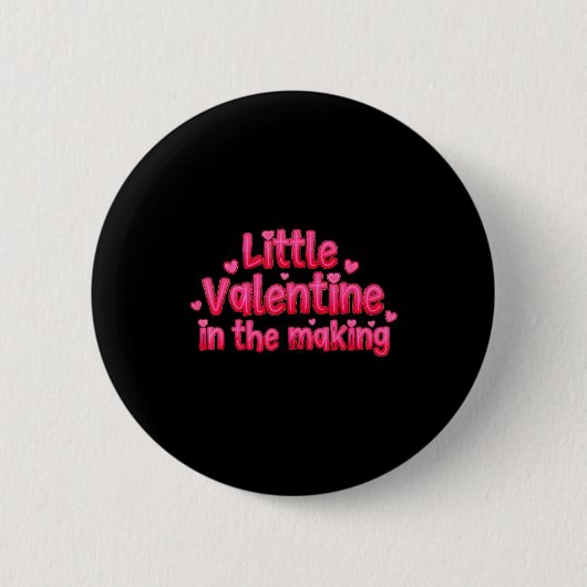 Valentinstag Schwangerschaftsankündigung Little Va Button (Vorderseite)