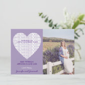 Valentinstag Schwangerschaftsankündigung Typografi Ankündigung (Stehend Vorderseite)