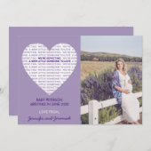 Valentinstag Schwangerschaftsankündigung Typografi Ankündigung (Vorne/Hinten)