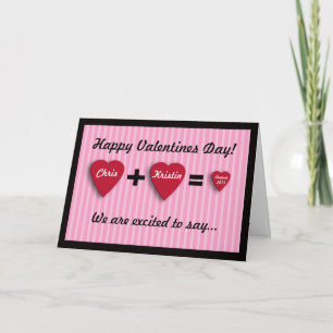 Valentinstag-Schwangerschaftsankündigungskarte Feiertagskarte