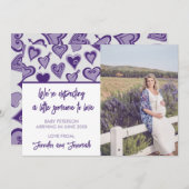 Valentinstag Schwangerschaftsankündigungskarten li Ankündigung (Vorne/Hinten)