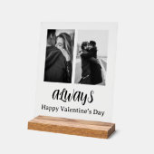 Valentinstag Schwarz-Weiß Acrylschild (Winkel)