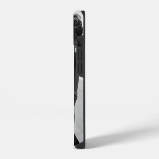 Valentinstag Schwarz-Weiß iPhone Hülle (Linke Seite)