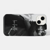 Valentinstag Schwarz-Weiß iPhone Hülle (Rückseite (Horizontal))