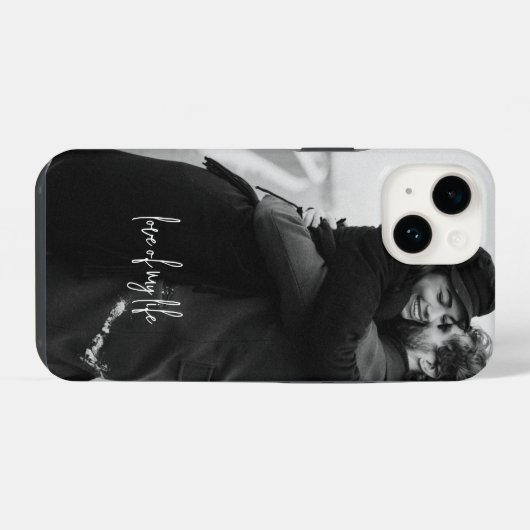 Valentinstag Schwarz-Weiß iPhone Hülle (Rückseite (Horizontal))