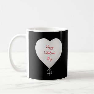 Valentinstag Schwarz-weißes Herz Kaffeetasse