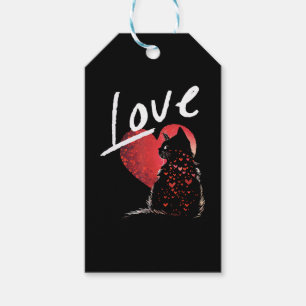 Valentinstag Schwarze Katze Liebe Katze Mama T Shi Geschenkanhänger
