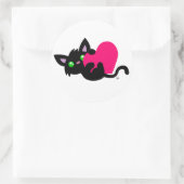 Valentinstag Schwarzer Kitty Sticker (Tasche)