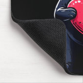 Valentinstag Schwarzer Pug Herz Lustiger Hund Mama Mousepad (Ecke)