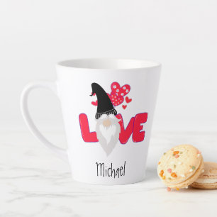 Valentinstag Schwarzer Roter Liebe Gnome Milchtasse