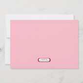 Valentinstag Scrapbook Rosa Streifen Einladungen (Rückseite)