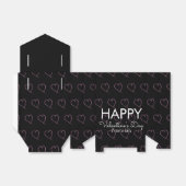 Valentinstag Scribble Hearts Pink Black Fevor Geschenkschachtel (Ungefaltet)