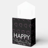 Valentinstag Scribble Hearts Pink Black Fevor Geschenkschachtel (Geöffnet)