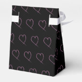 Valentinstag Scribble Hearts Pink Black Fevor Geschenkschachtel (Rückseite)