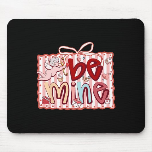 Valentinstag sei mein Spitzen-Coquette-Bogen  Mousepad (Vorne)