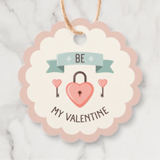 Valentinstag - Sei mein Valentinstag Geschenkanhänger (Rückseite)