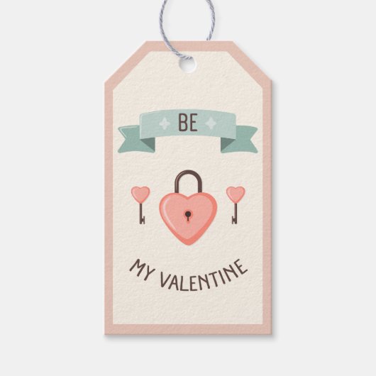 Valentinstag - Sei mein Valentinstag Geschenkanhänger (Vorderseite)