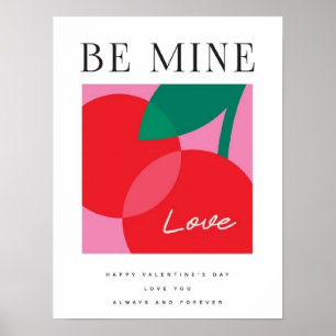 Valentinstag Sei mein Valentinstag-Grußkarte Poster