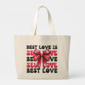 Valentinstag Selbst-Liebe Jumbo Stoffbeutel (Rückseite)