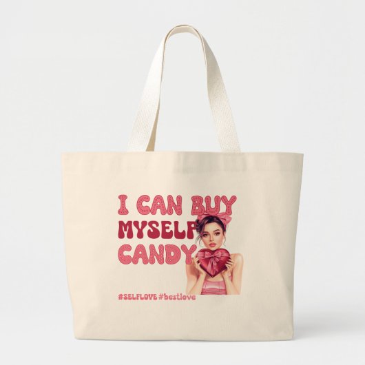 Valentinstag Selbst-Liebe Jumbo Stoffbeutel (Vorne)
