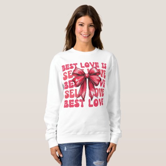 Valentinstag Selbst-Liebe Sweatshirt (Vorne ganz)