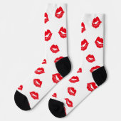 Valentinstag Sexy Lips Lipstick Kiss Marks Socken (Linkes Detail)