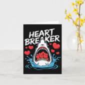 Valentinstag Shark Heart Breaker Jungs Kinder Karte (Gelbe Blume)