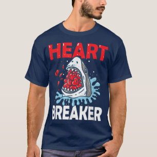 Valentinstag Shark Heart Breakfast Funny Boys Kind T-Shirt